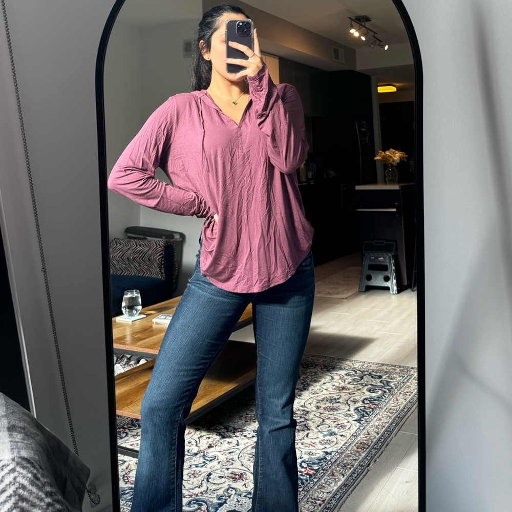 Casual Pink Long Sleeve Top